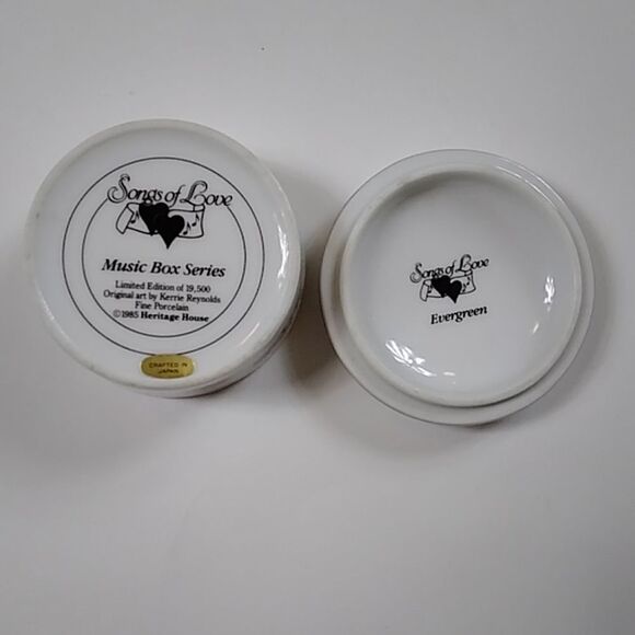 Songs Of Series Fine Porcelain 1985 Heritage House Music Box Series Home - Picture 3 of 5